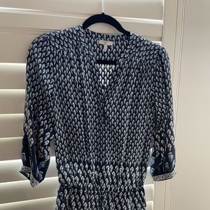 Joie navy silk romper